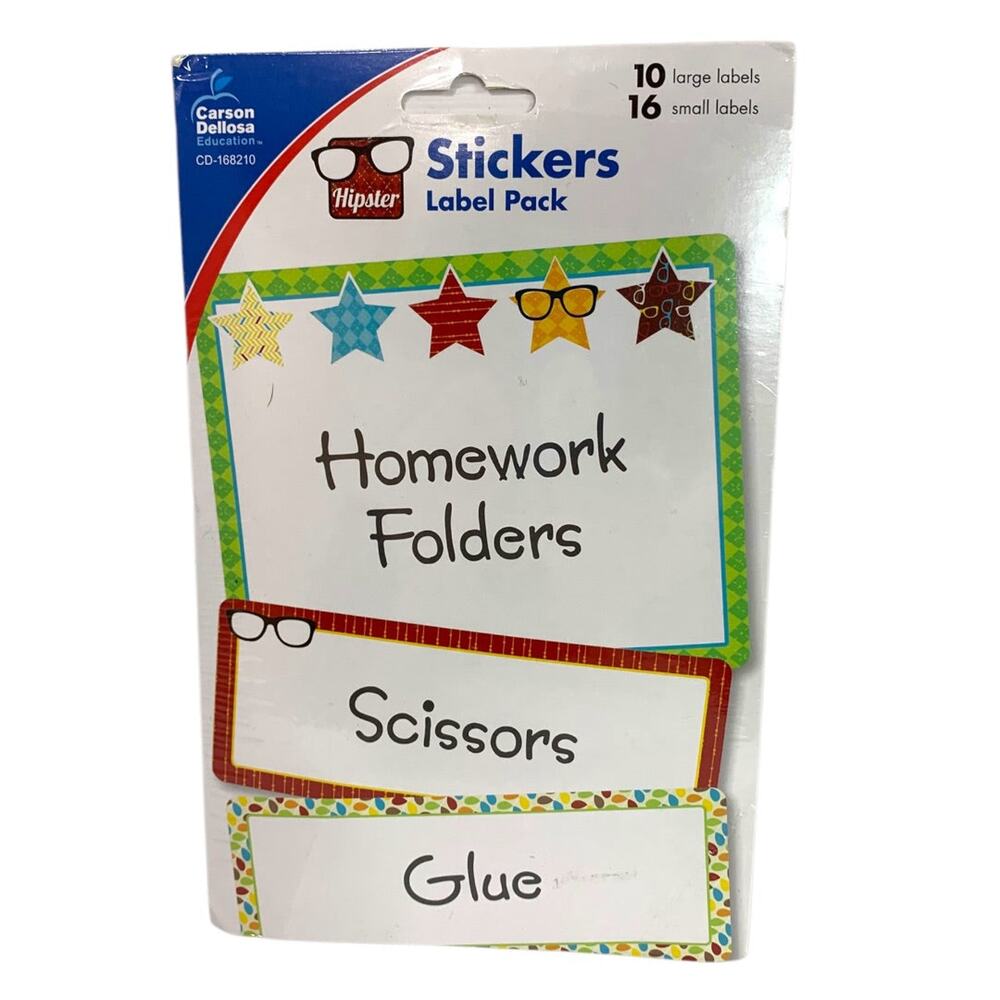 Carson Dellosa Stickers Label Pack 26  CD-168210 Teacher‎ Classroom